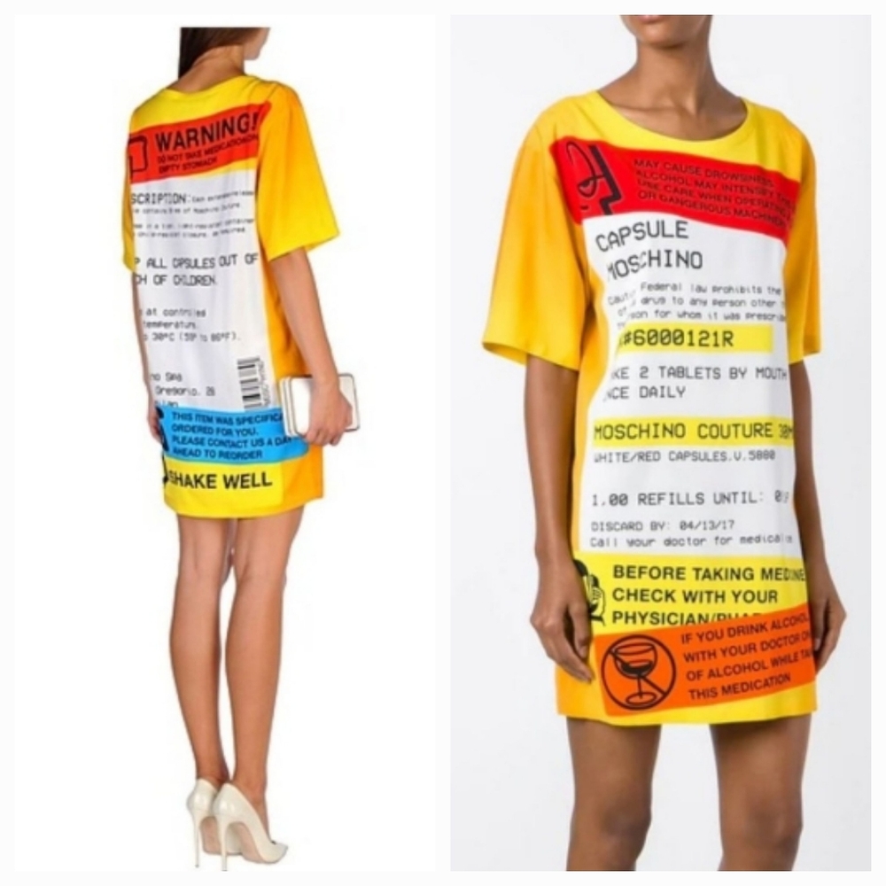 MOSCHINO Pills Rx Bottle Dress